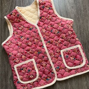 Kimjang Vest- Floral Pink Quilted
